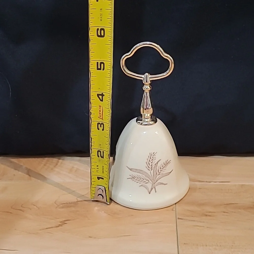 2/$20 Vintage Sequoia Ware Elegant Cream Bell with Gold Handle, Wheat Pattern - Picture 3 of 4